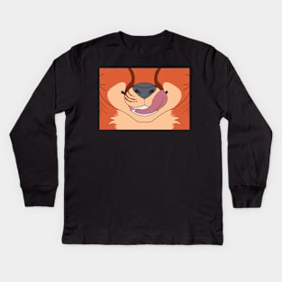 Lick Fox Face Kids Long Sleeve T-Shirt